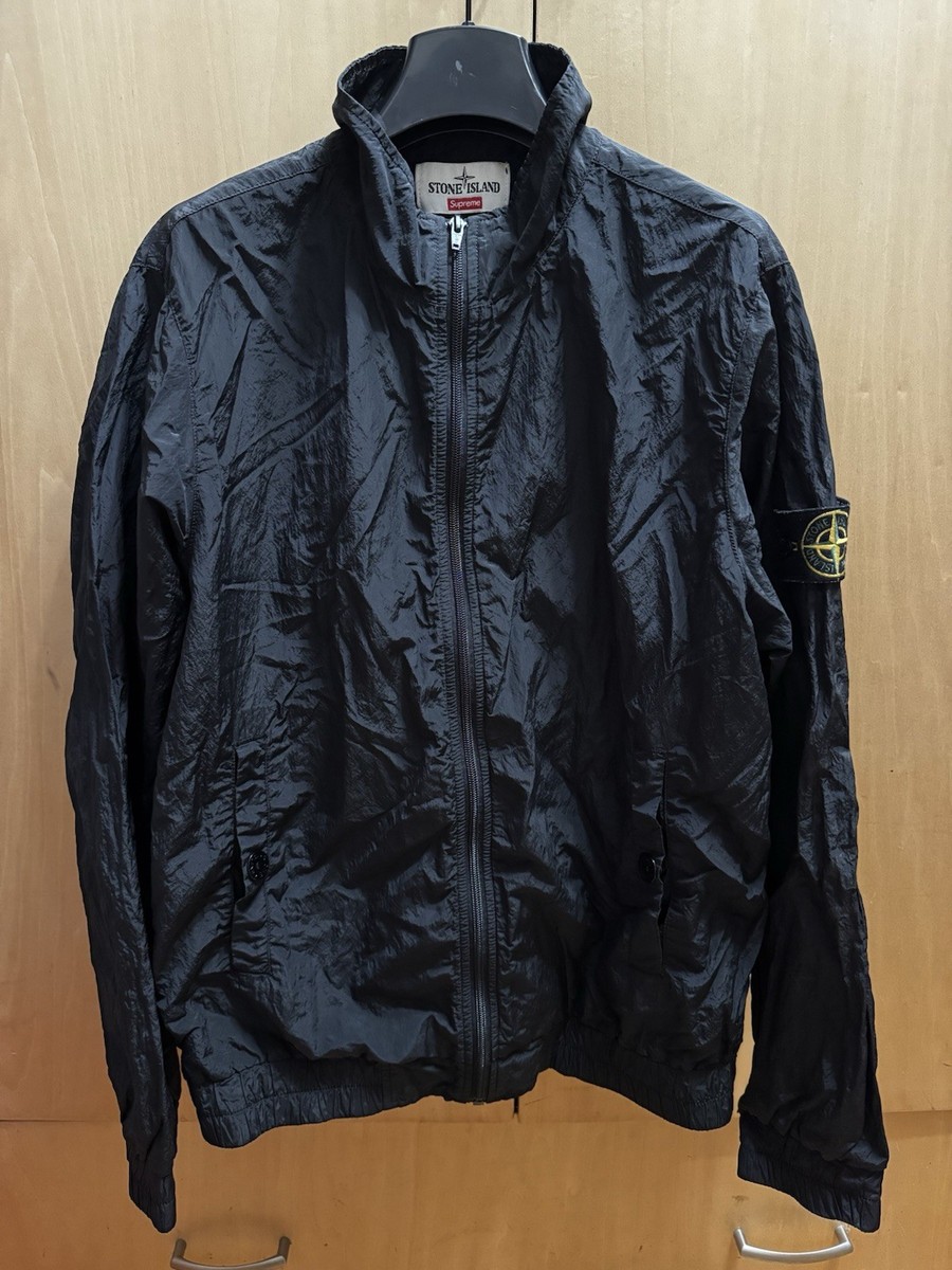 2016 Stone Island x Supreme Nylon Metal Track Jacket - Black Size