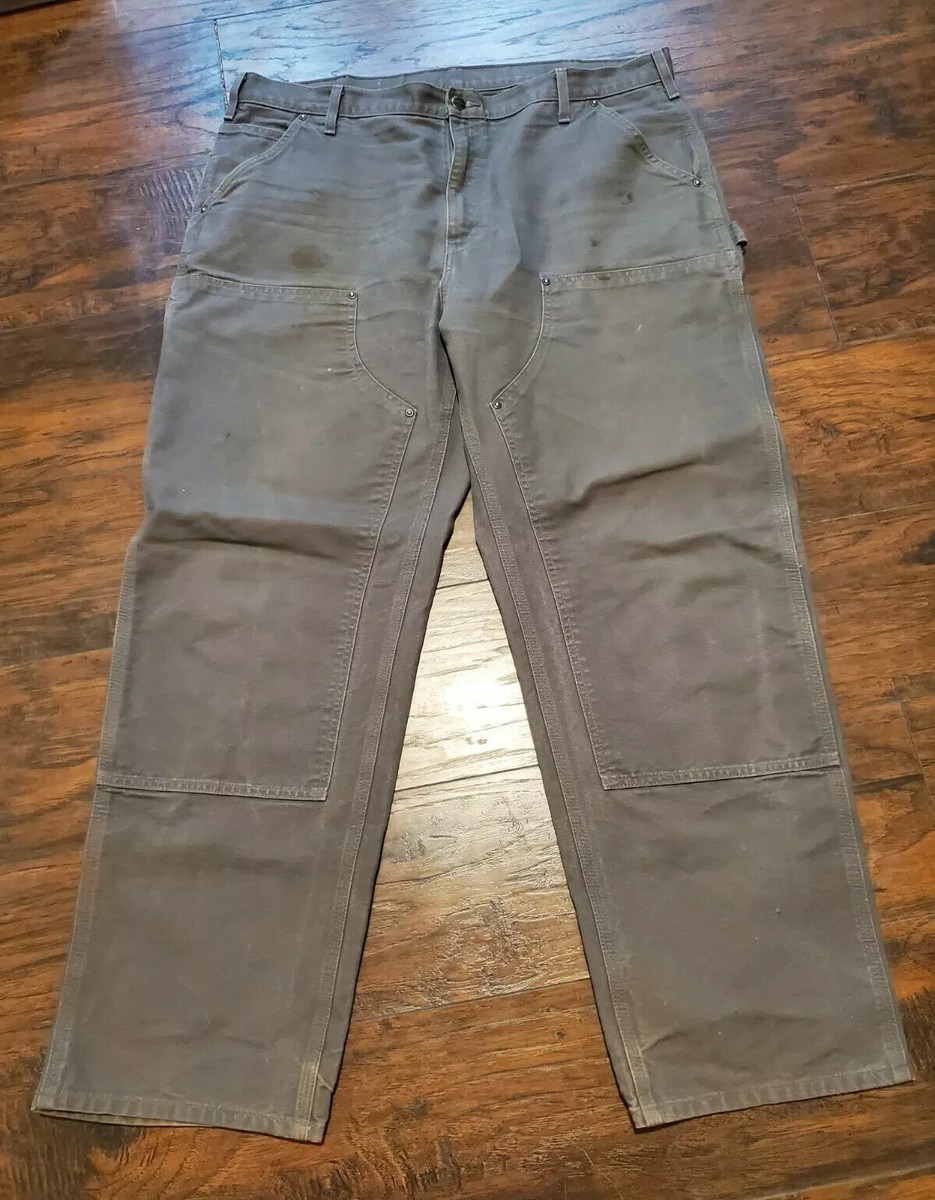 Carhartt B136-GVL Grey Double Knee Original Dungaree Fit Pants