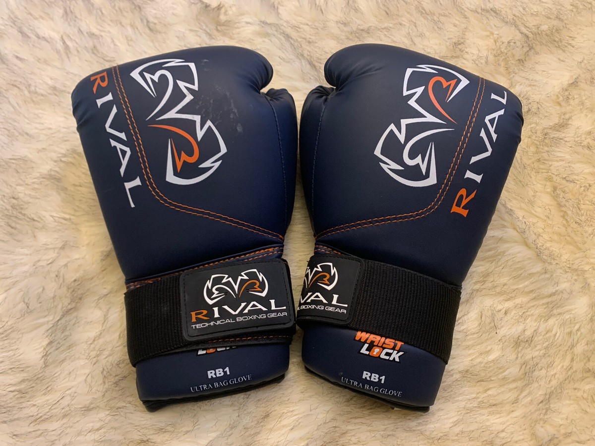 Rival Boxing RB1 2.0 Ultra Hook and Loop Bag Gloves - Blue (12