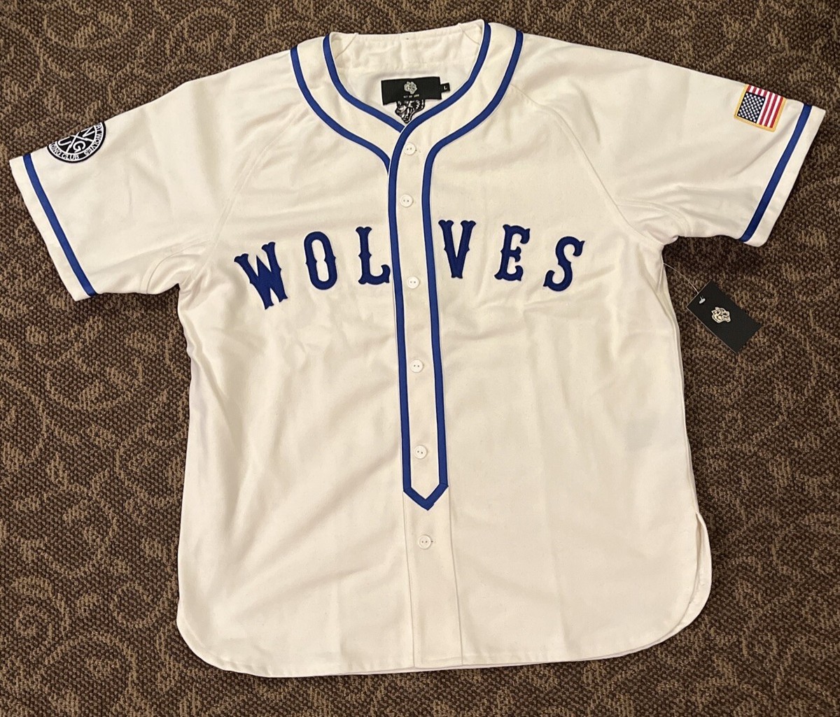 Men's Darc Sport Wolves Bodybuilding Club Baseball Jersey Size
