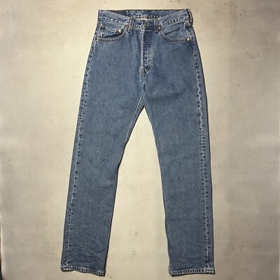 Vintage 90s Levis 501 0193 Medium Wash Denim Jeans made in USA