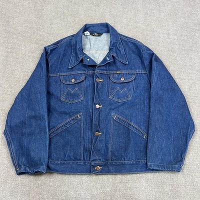 Vintage 70s Maverick Blue Bell Denim Jean Trucker Jacket Size 50