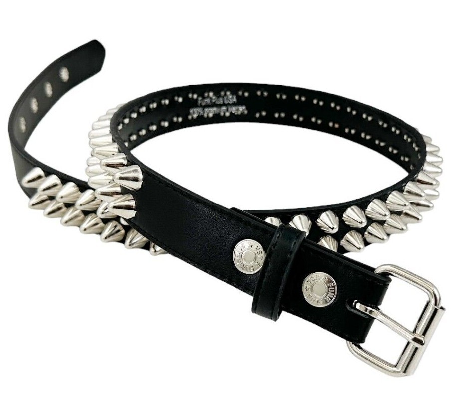 Vegan UK77 Conehead 2 ROW Studded Punk Goth 70's Retro Belt Thrash