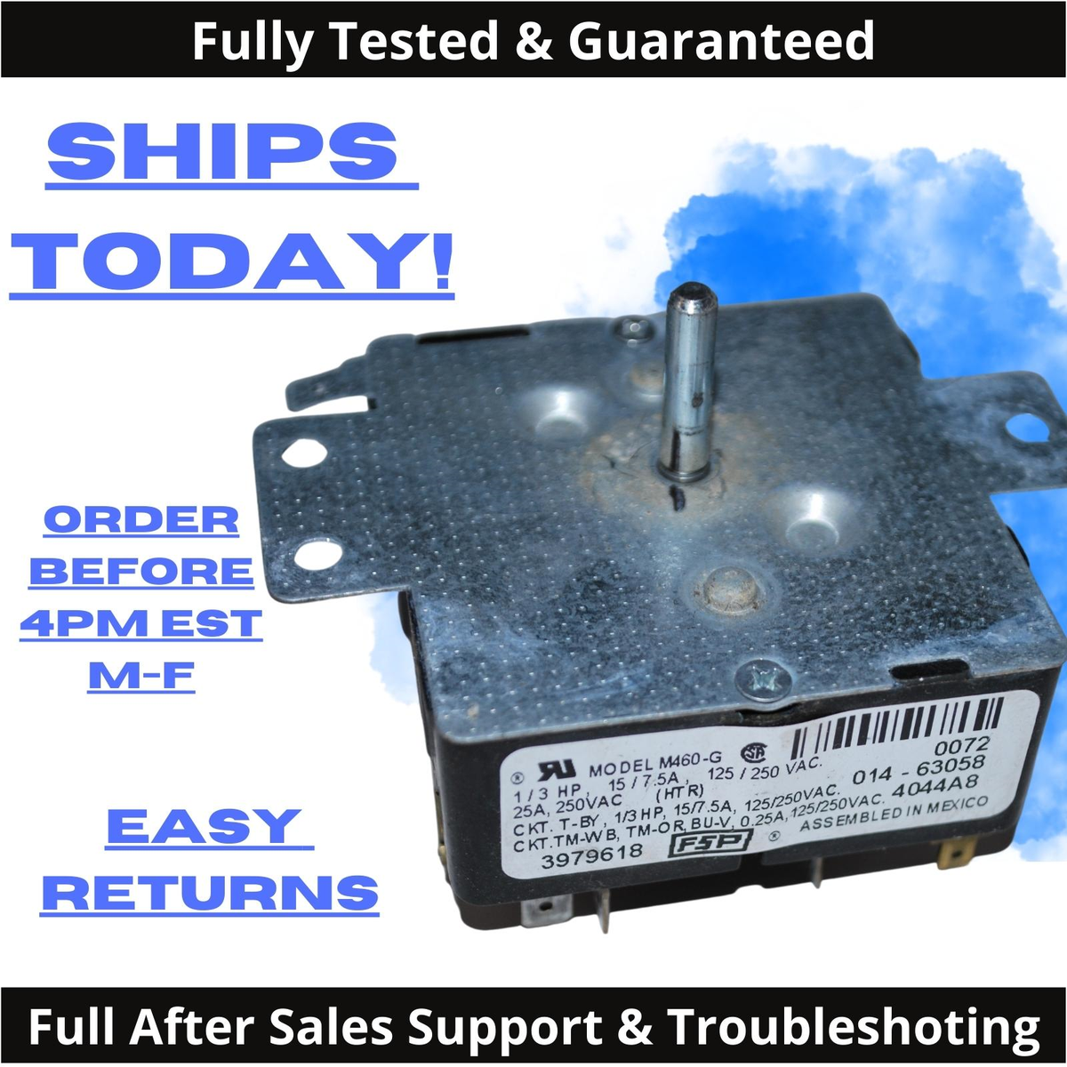 Genuine OEM WHIRLPOOL MAYTAG ADMIRAL Dryer Timer 3979618 WP3979618