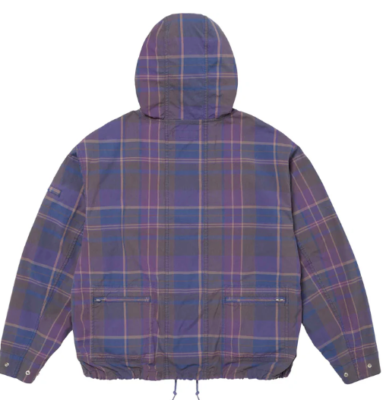 Supreme Cotton Utility Anorak Plaid Mens Size Large In Hand Ships