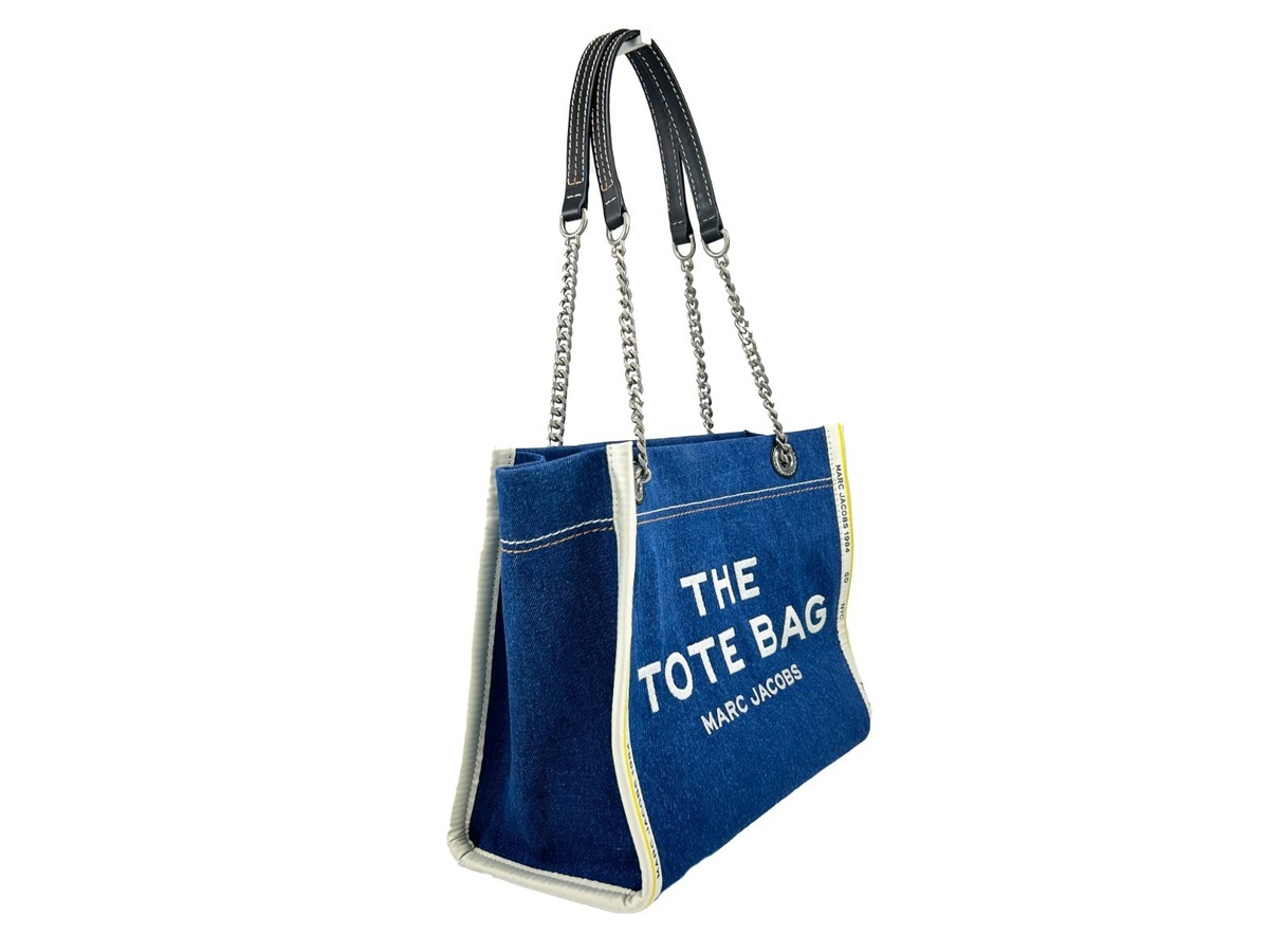 Marc Jacobs Denim Chain Medium The Tote Bag | eBay