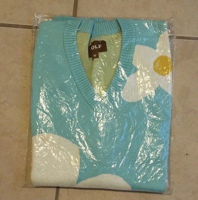 NEW Golf Wang Le Fleur Flower Sweater Vest M Odd Future Tyler The