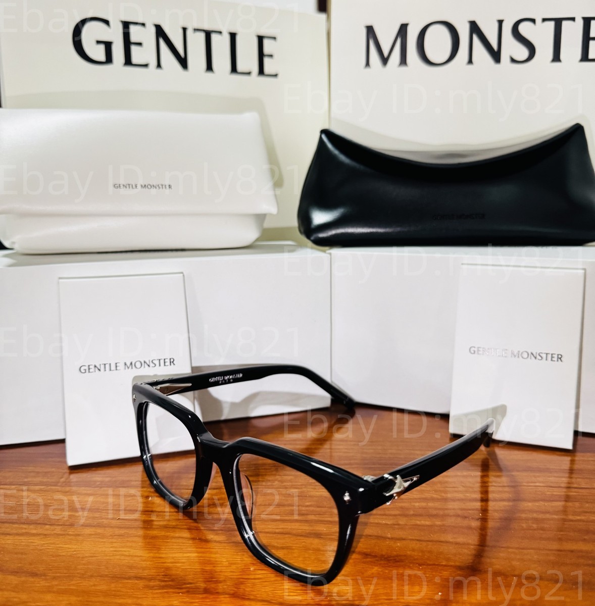 GentleMonster Sunglasses BOLD - OJO 01 Black Frame Clear Lenses | eBay