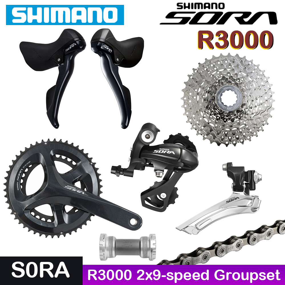 NEW Shimano SORA R3000 Groupset 2x9 Speed Road Bike STI Dual