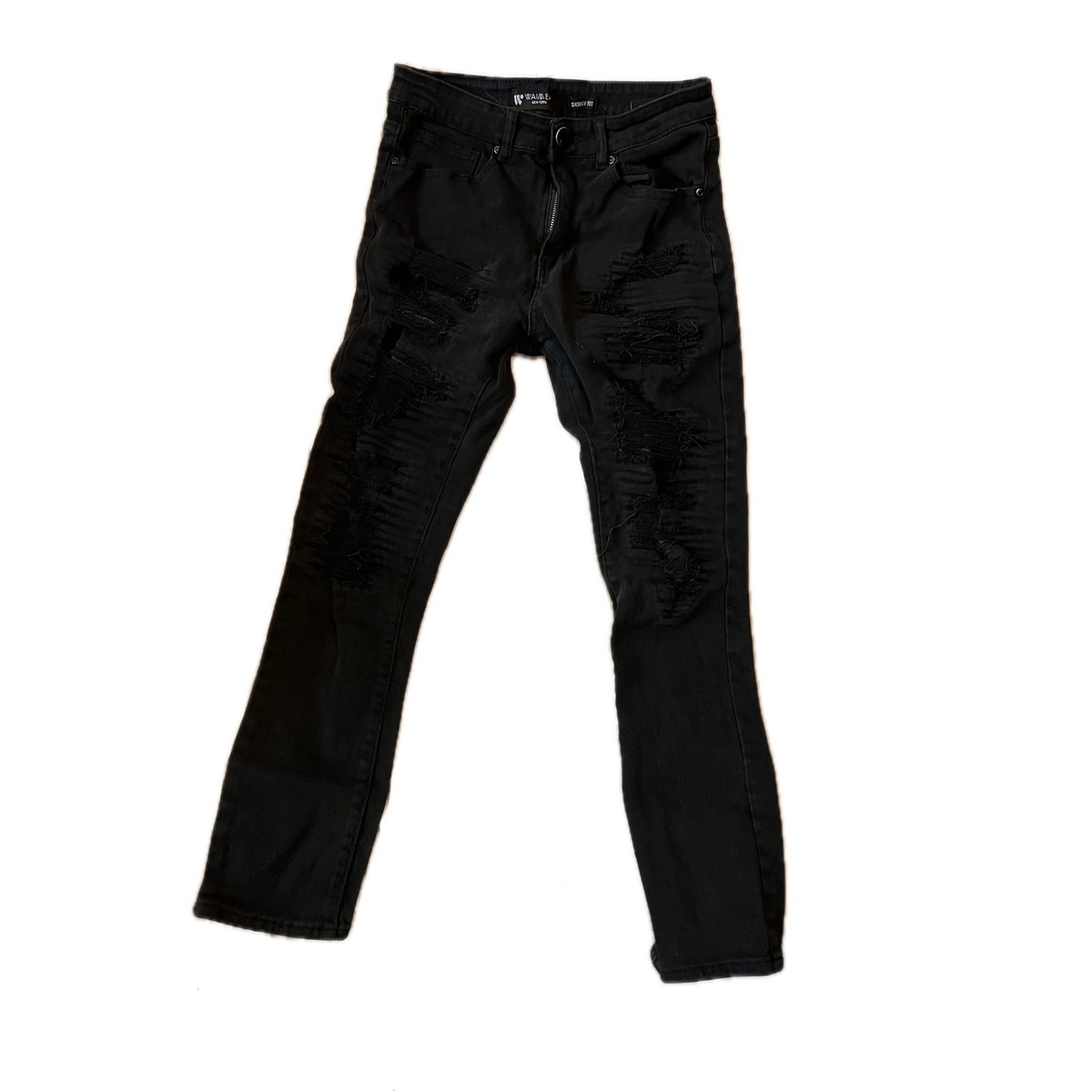 Waimea Skinny Fit Streetwear Black Jeans Mens 30x30 | eBay