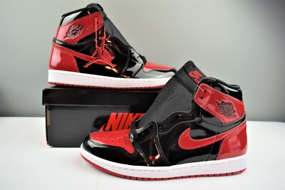 Nike Air Jordan 1 Retro High OG Patent 'Bred' Black Red 555088-063