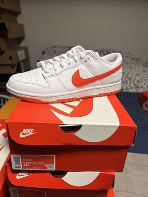Nike Dunk Low Retro White/Picante Red DV0831-103 Men's Size 10.5