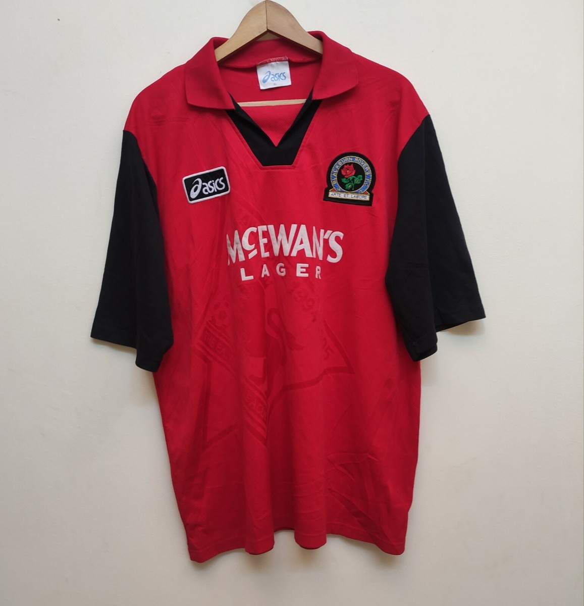 Blackburn Rovers Away Shirt 1995 1996 Asics Vintage Jersey XL | eBay