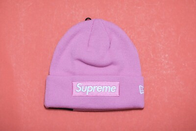 Supreme x New Era Box Logo Pink Beanie FW21 | eBay