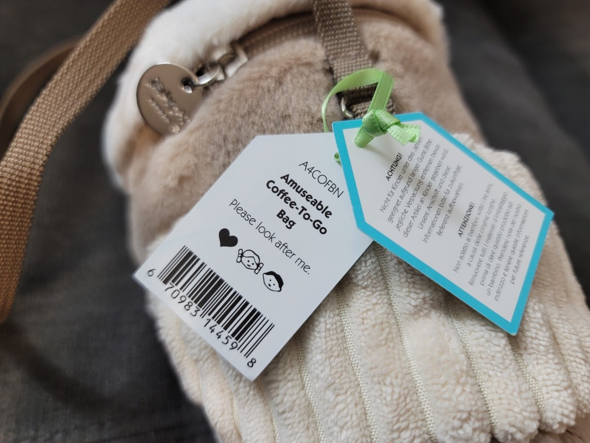 Jellycat AMUSABLE COFFEE-TO-GO BAG Plush Cup Crossbody Purse s