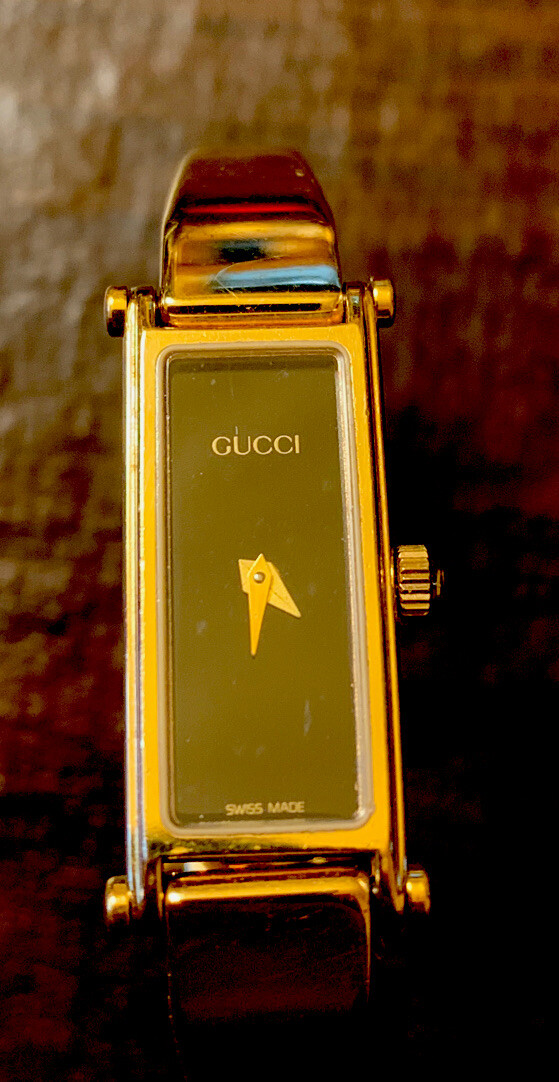 Genuine Gucci Watch 1500 Women's Black X Gold-NICE! | eBay