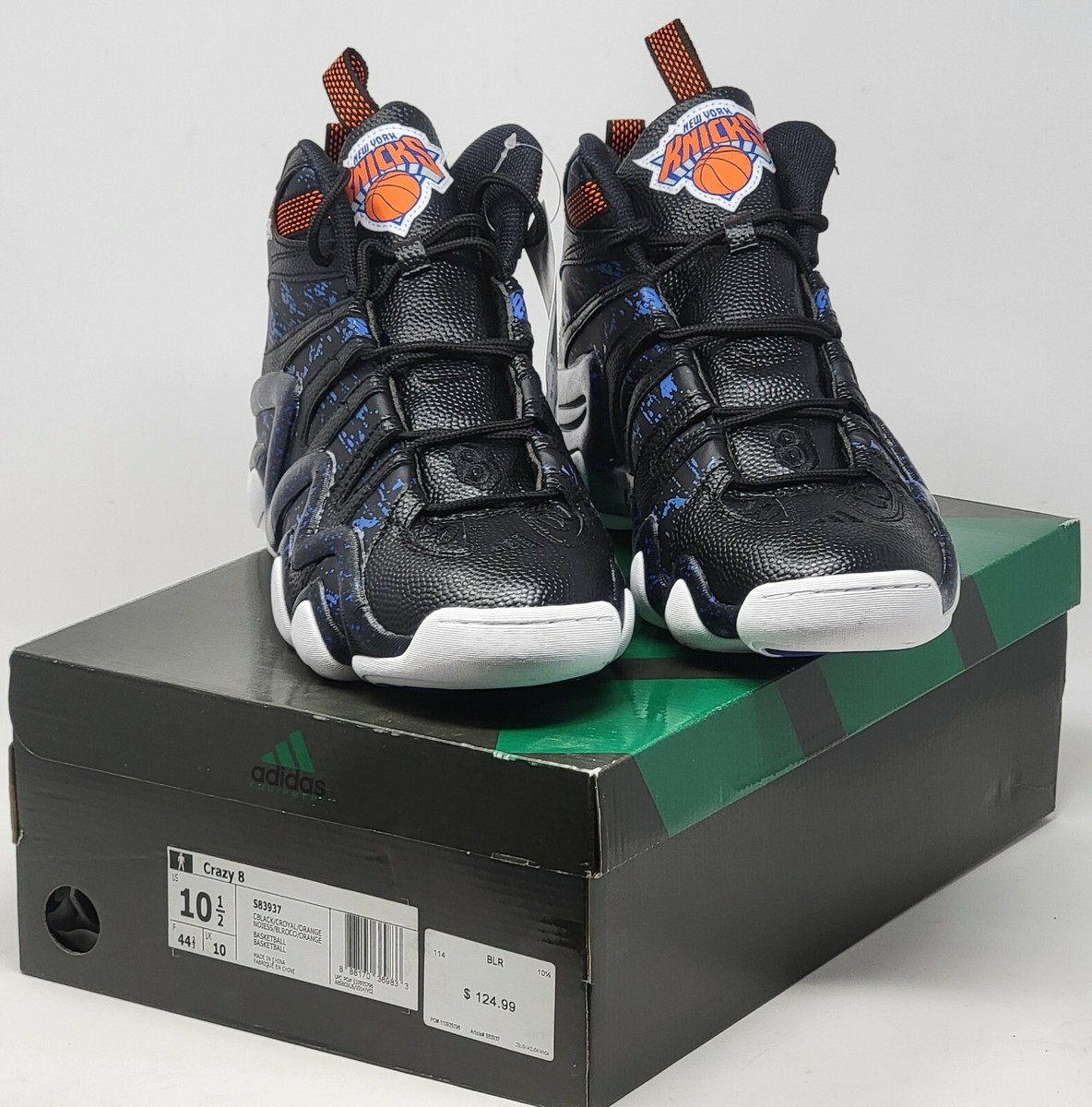 Adidas Crazy 8 NY Knicks S83937 Black Collegiate Royal Orange US