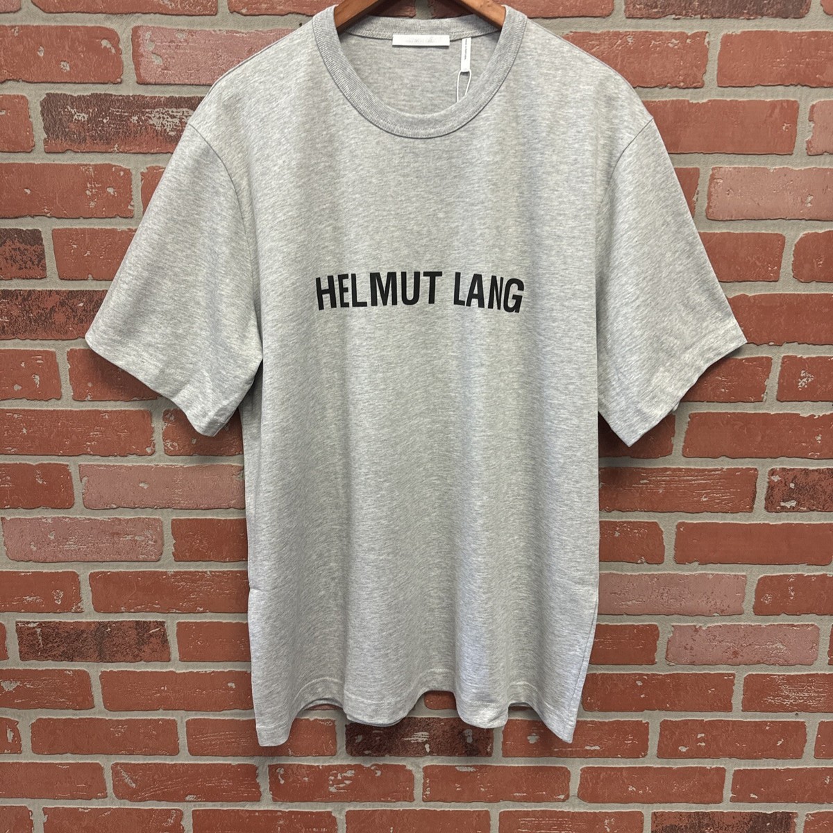 Helmut Lang Logo Short Sleeve T-Shirt Men's size M Gray Brand New