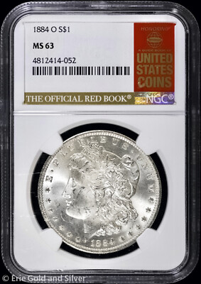 1884-O $1 Morgan Silver Dollar NGC MS 63 | Honoring Red Book