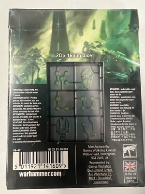 NECRON DICE 40K Warhammer Games Workshop 40,000 NEW in Box Necrons