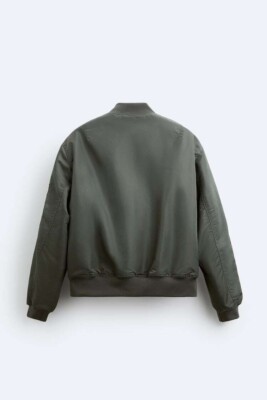 New Zara Padded Bomber Jacket S Dark Green 3918/425 coat outerwear