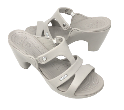 Crocs Cyprus V Heels Womens Size 10 EUR 41-42 Platinum NEW | eBay