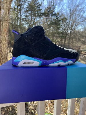 Air Jordan 6 Retro Aqua Black Concord Purple Aquatone Size 12