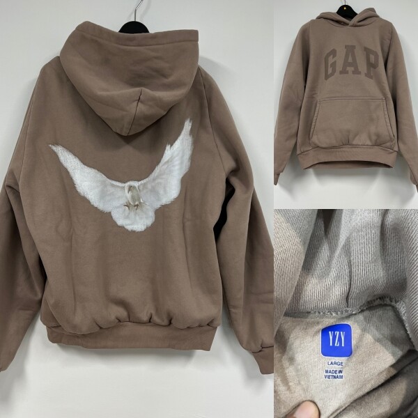 Yeezy Gap Engineered By Balenciaga Dove Shrunken Hoodie Beige