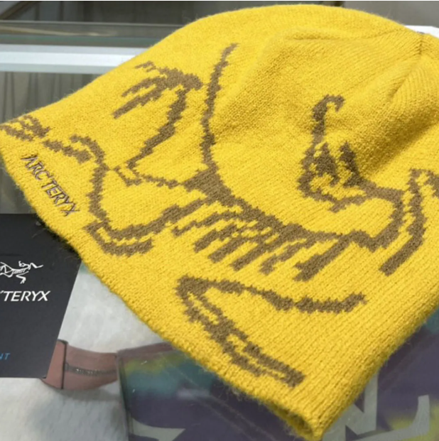 New Arc'teryx Bird Head Yellow Toque Beanie – Wool Winter Hat