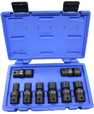 CORNWELL TOOLS CBPIU3 Blue Power 8pc SAE UNIVERSAL IMPACT SOCKET