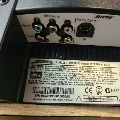 Bose Lifestyle PS28 III Black Subwoofer Mancave Media Game Room