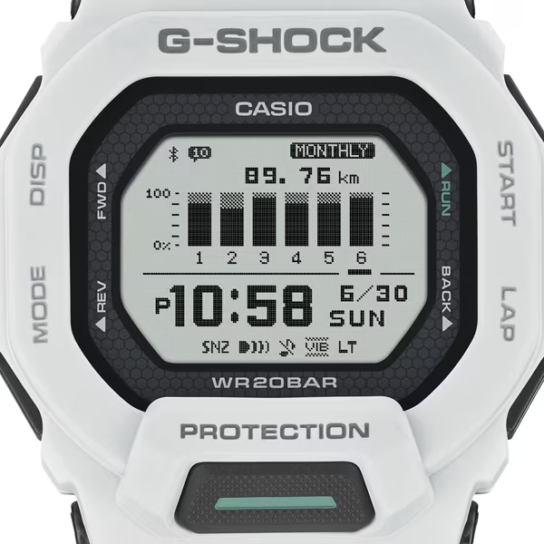 CASIO G-SHOCK G-SQUAD GBD-200-7JF White Bluetooth training Men's