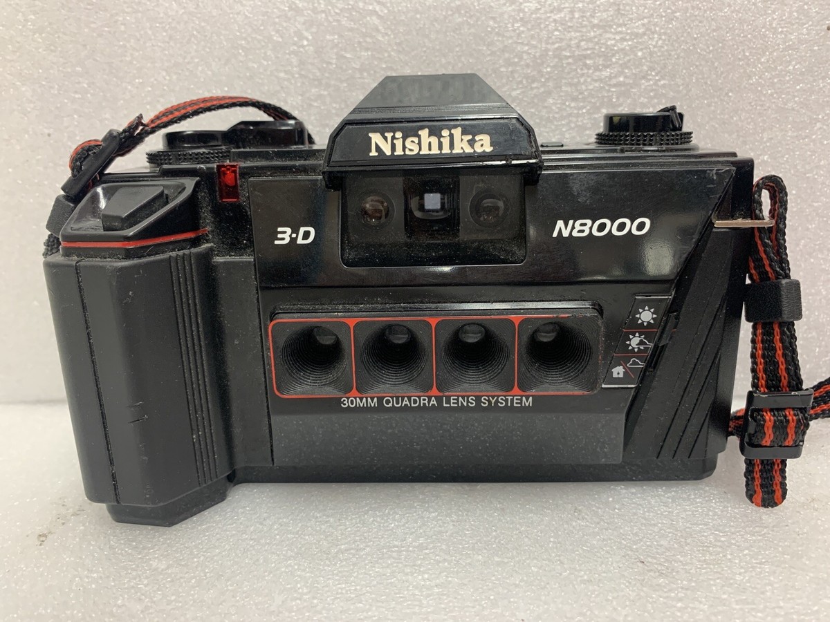 Nishika N8000 35mm Quadrascopic Stereo 3D Lenticular Camera AS IS