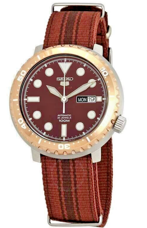 SEIKO 5 Sports SRPC68K1 Bottle Cap Automatic Watch Steel Root Beer