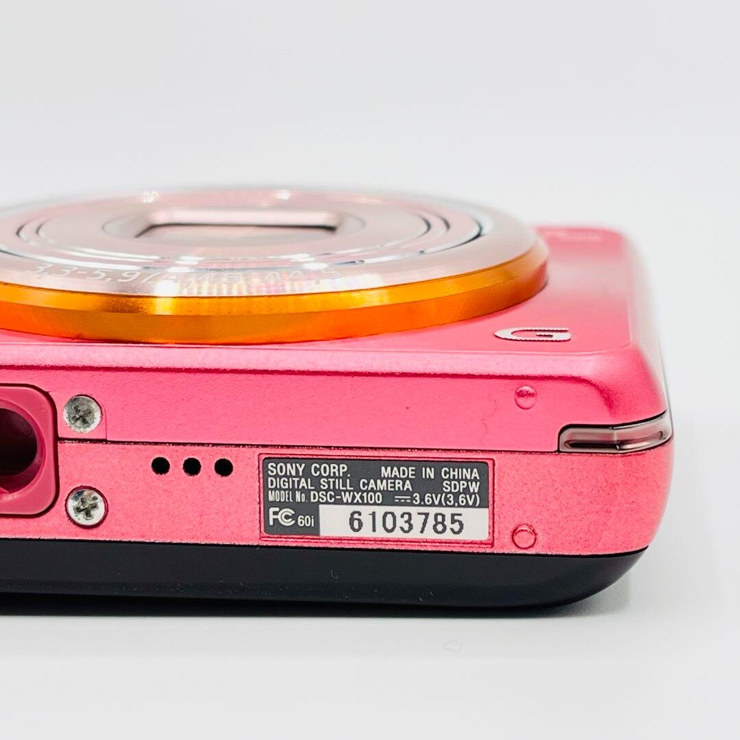 SONY Cyber-shot DSC-WX100 Pink Digital Camera 10x zoom From Japan