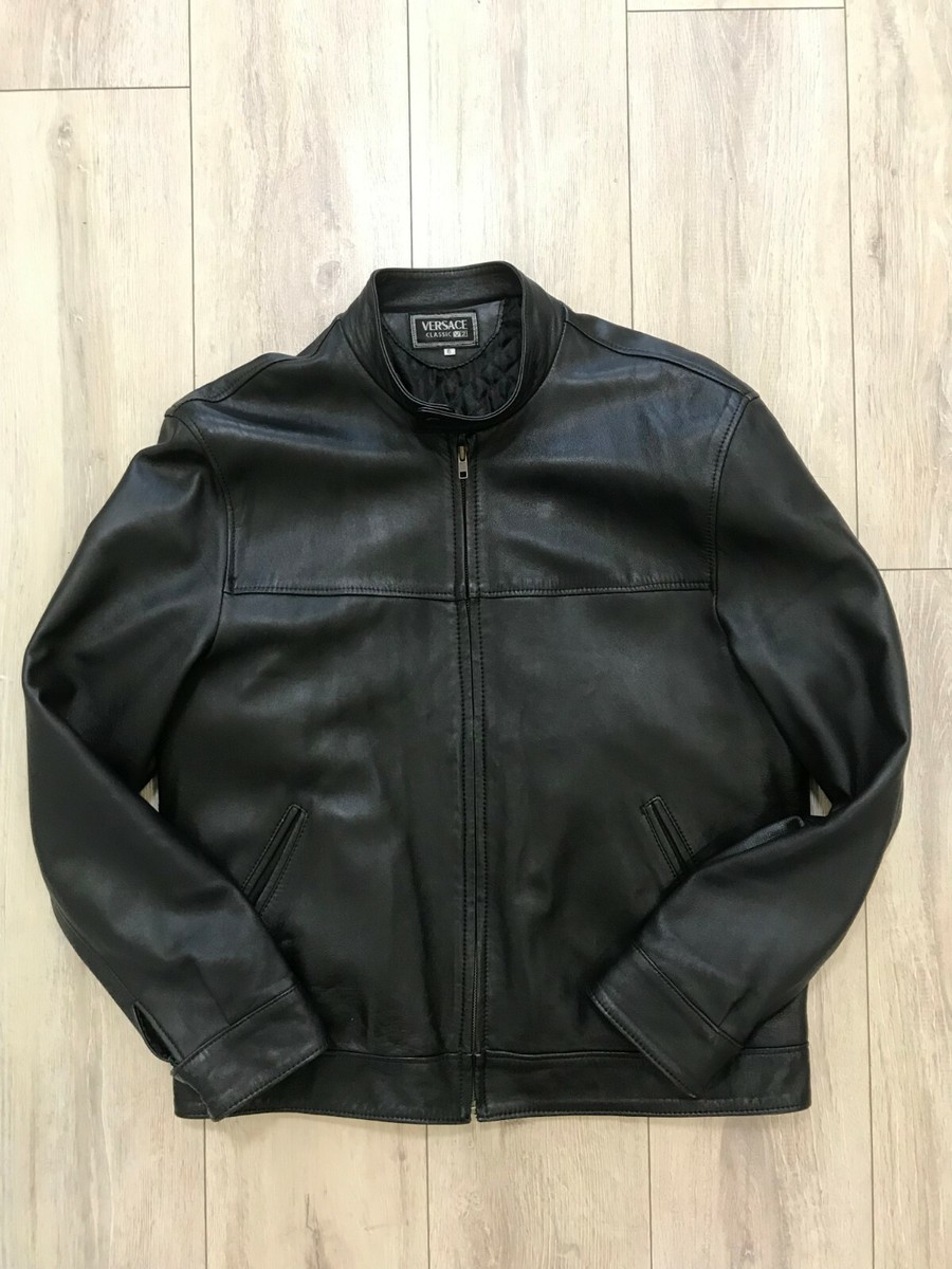 VERSACE Classic V2 Vintage Oldschool Leather Men Jacket Coat | eBay