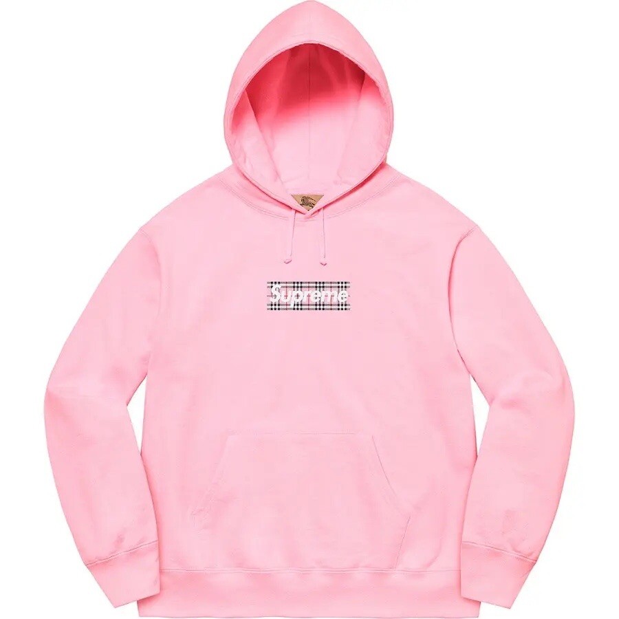 Supreme x Burberry Box Logo Hoodie Pink - Size S | eBay