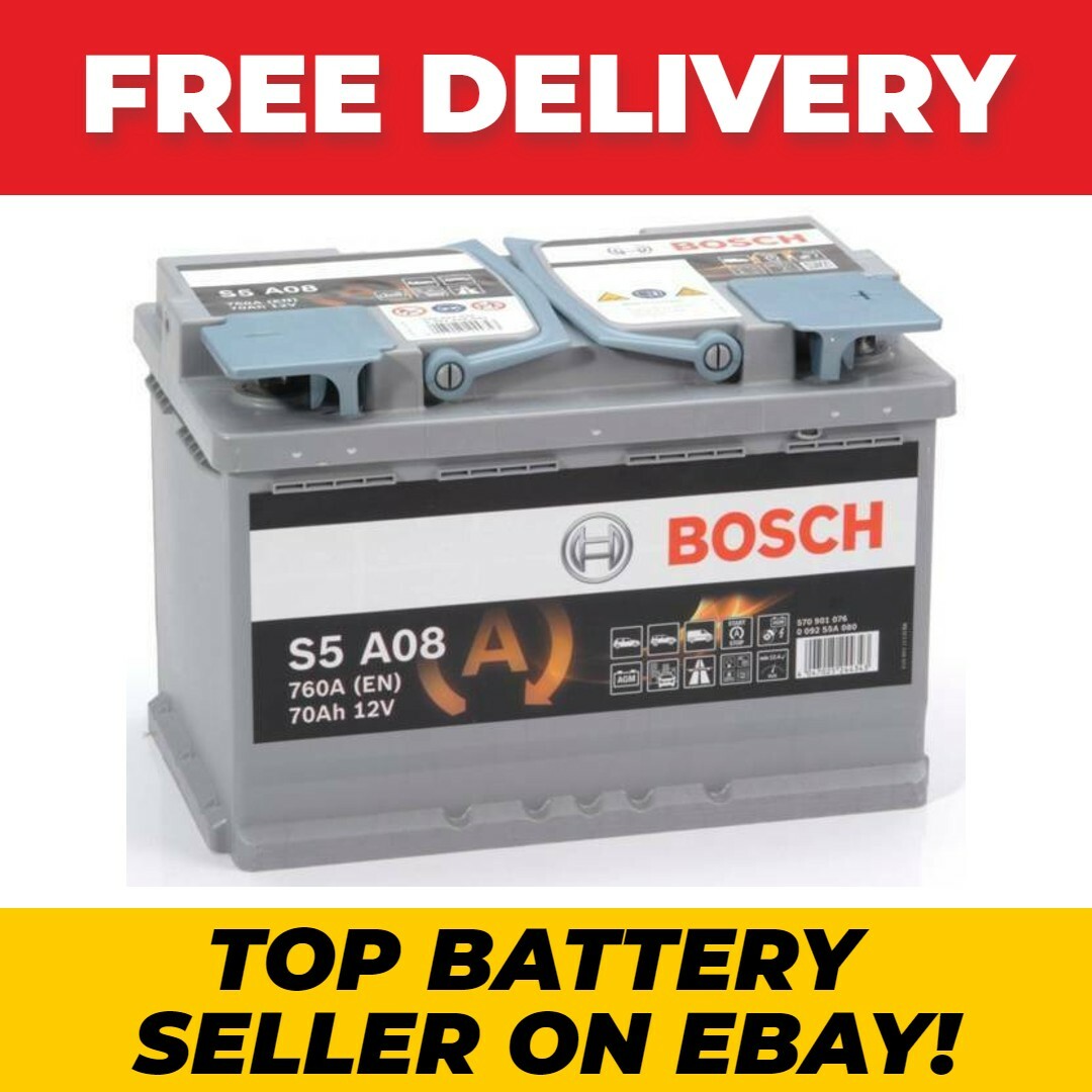 Bosch car battery S5A08 start-stop 12V 70Ah 760A | eBay