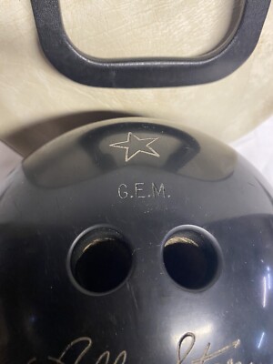 All Star By Brunswick Vintage Bowling Ball Black 15lbs + Genuine