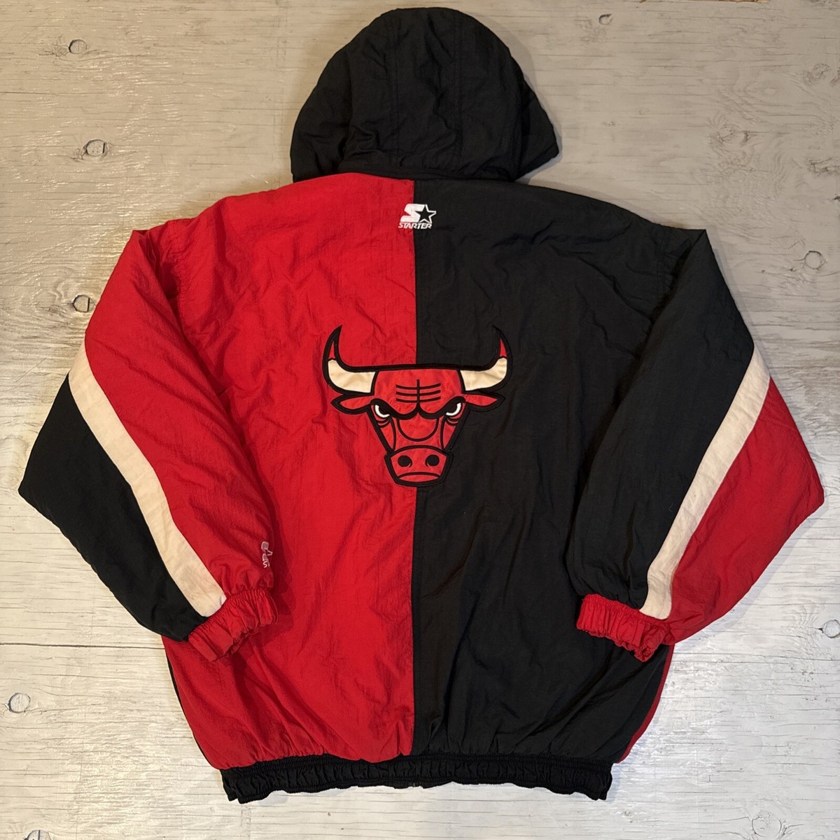 Vintage 90s NBA Starter Chicago Bulls Full Zip Hooded Basketball