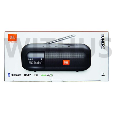 JBL TUNER 2 FM Portable FM Radio & Bluetooth Speaker Black