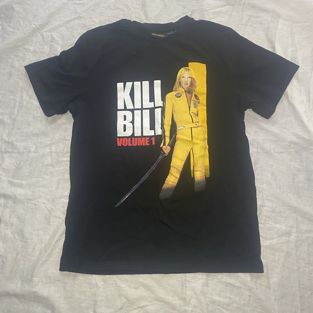 Kill Bill Vol 1 T-Shirt Tee Cotton Men's Adult Black Retro Movies