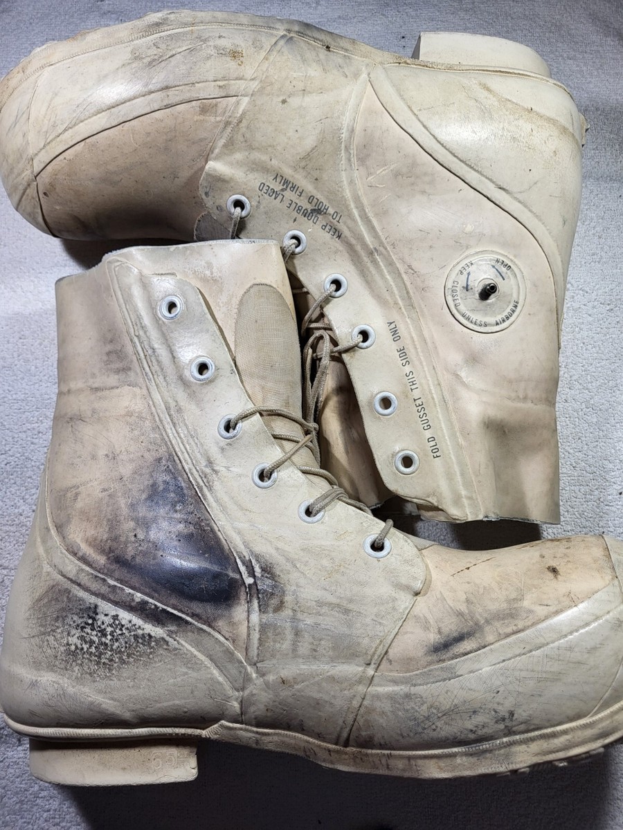Used Extreme Cold Weather White Military Mickey Mouse Bunny Boots