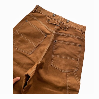 RRL Double RL Brown Work Pants Carpenter With Buckle Back High