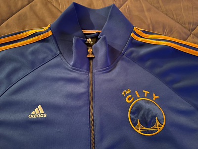 GOLDEN STATE WARRIORS Warmup Jacket ADIDAS Men's XL (L0NG) 3x NBA