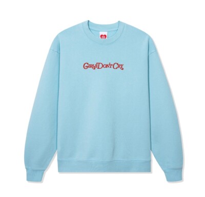 Girls Don't Cry - Verdy GDC Angel Crewneck Sweatshirt - Baby Blue