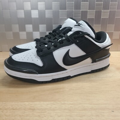 NIKE WOMENS DUNK LOW BLACK WHITE PANDA TWIST SIZE 8.5W/7M FJ4553
