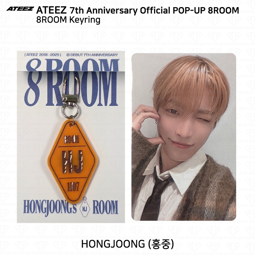 ATEEZ 7th Anniversary Official POP-UP 8ROOM Keyring Gacha Zone