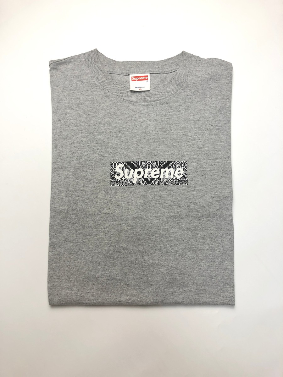 supreme paisley box logo tee 2001 | eBay