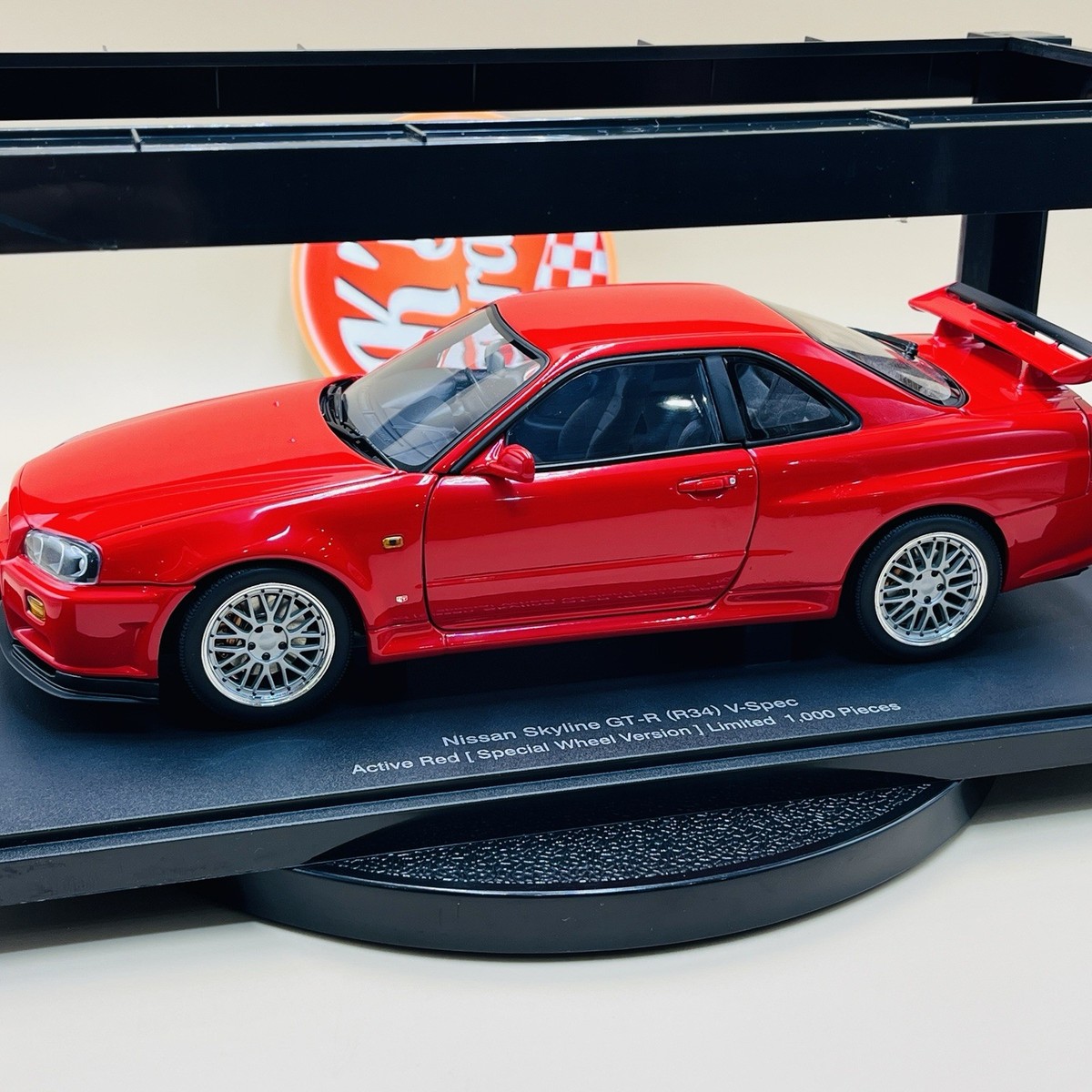 AUTOart 1/18 Nissan Skyline GT-R R34 1999 red V-Spec Special wheel